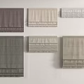 Roman curtain folding curtain hardware window curtain fabric 3d model