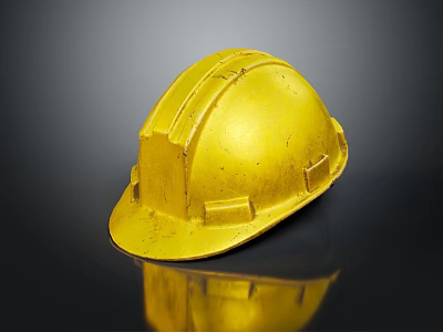 Yellow Hard Hat Construction Safety Equipment For Workplace And Industrial Protection Gear 3d model