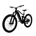 Electric Mountain Bike With Black Frame And Large Off Road Tires For Trail Adventures