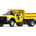 Yellow Heavy Duty Dump Truck With 76 Logo And Cargo Bed Design