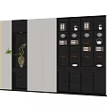 Modern Minimalist Bookcase With Open Shelves And Closed Cabinets For Home Interior