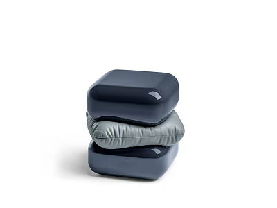 Stackable Dark Blue And Gray Storage Boxes For Organizing Home Items 3d model