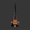 Traditional Chinese Sailing Boat With Yellow Sails Red Black Hull And Wooden Structure