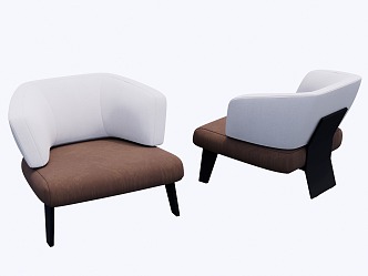 New Chinese-style Single Sofa 3d model