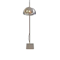 Modern Floor Lamp With Adjustable Metal Stand And Glass Shade For Living Room