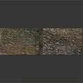 Vintage Old Brick Architectural Structure With Weathered Fragments And Ruined Walls