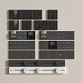 Modern socket rail kitchen switch mobile switch 3d model
