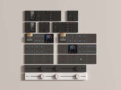 Modern socket rail kitchen switch mobile switch 3d model