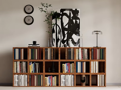 Quiet Antique Style Storage Cabinet Bookcase 3d model