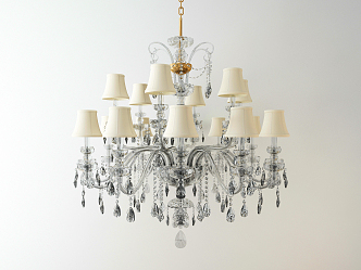 European crystal lamp crystal chandelier 3d model