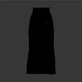 Stylish Black Leather Long Skirt With Side Slit Women Fashion Design