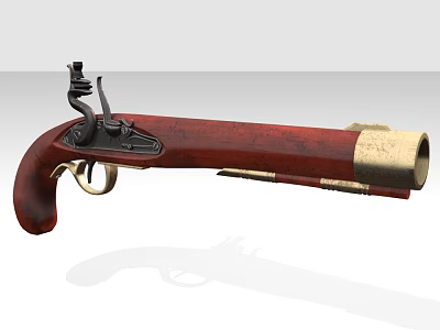 flintlock pistol 3d model