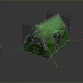 Modern Green Grid Structure Furniture With Transparent Panels And Stable Support Frame