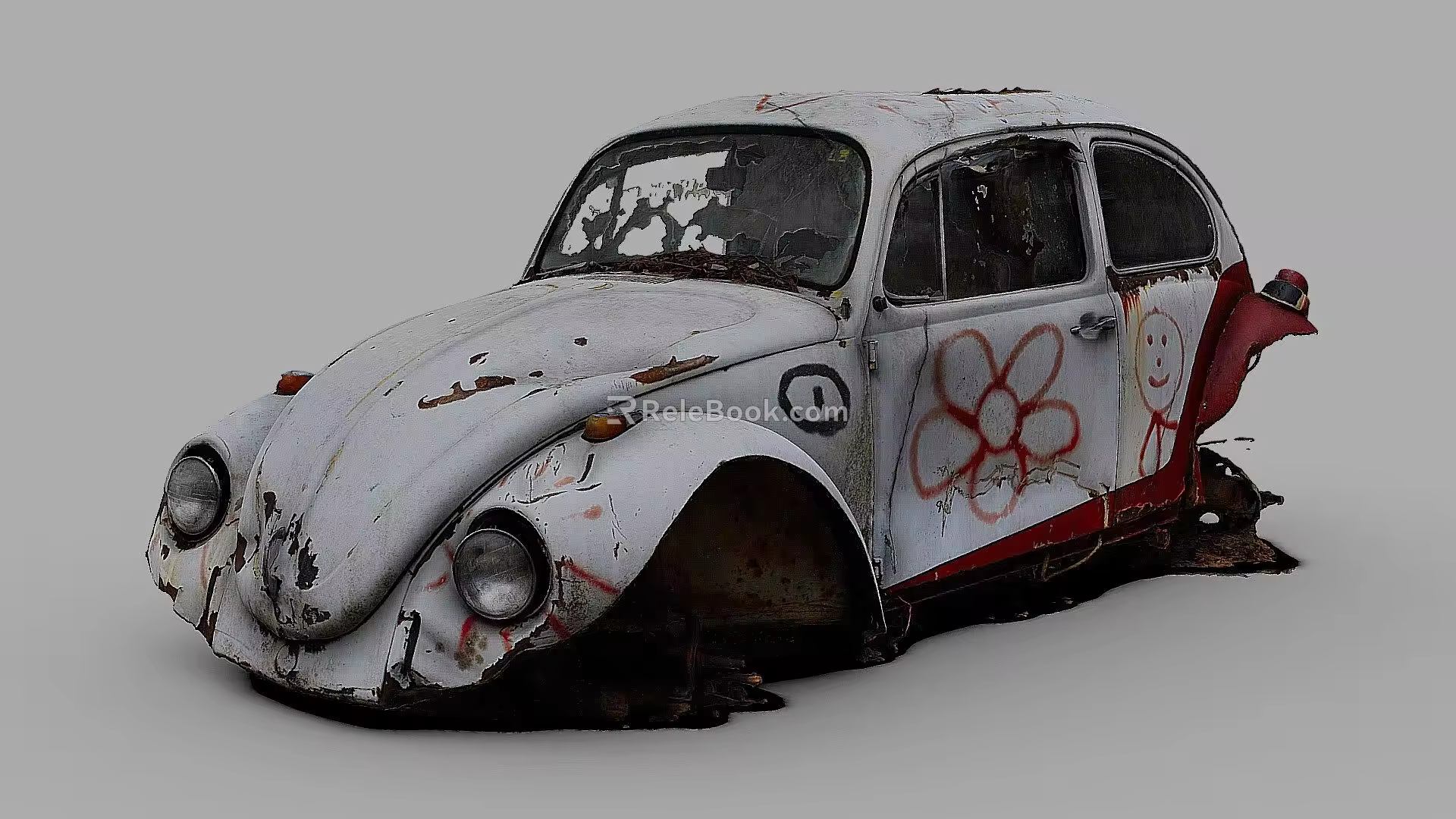The Destroyed Beetle 3d model