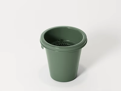 Green Public Trash Can With Durable Structure And Practical Design For Public Use 3d model