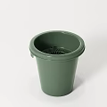 Green Public Trash Can With Durable Structure And Practical Design For Public Use 3d model