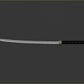 Traditional Japanese Katana Weapon With Sharp Blade And Black Handle Design