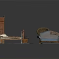 Vintage Bedroom Furniture Collection With Bed Wardrobe Sofa Chair And Rug