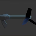 Blue Arrow Weapon With Metallic Shaft Sharp Arrowhead And Reflection On Black Background