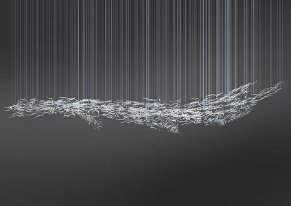 Modern crystal chandelier water chip chandelier 3d model