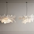 White Ruffled Modern Chandeliers for Interior Wall Decoration 3d model