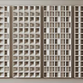 Modern partition cement brick partition 3d model