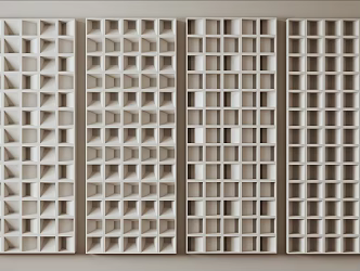 Modern partition cement brick partition 3d model