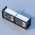 Multifunctional Household Storage Rack With Black Frame White Surface And Lattice Design