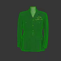 Formal Military Style Coat In Dark Blue With Brass Buttons And Insignia Details