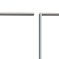 Light Colored Sliding Door With White Frame And Smooth Surface In Minimalist Design