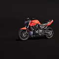 Orange and Black Modern Street Motorcycle With Sleek Design and Stylish Body