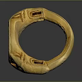 Elegant Gold Ring With Intricate Engraved Medallion And Vintage Craftsmanship Details