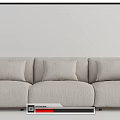 Modern three-seat sofa multiplayer sofa 3d model