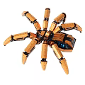 Intelligent Spider Shaped Robot Featuring Multiple Mechanical Legs And Metallic Body