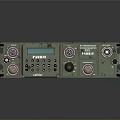 Green Military Weapon With Worn Surface Bloodstains And Metal Control Knobs