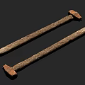 Rusty Iron Crowbars As Essential Hardware Tools For Heavy Duty Construction Work 3d model