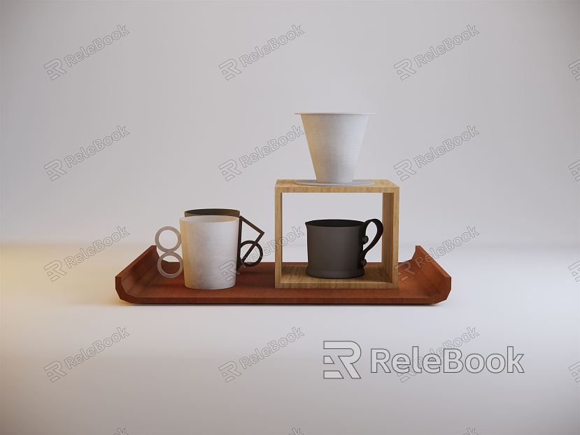 Modern coffee cup model