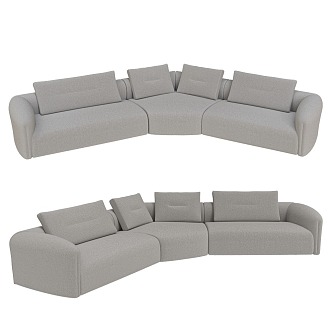 Corner Sofa Tofu Block Sofa Cloud Sand Art Sofa Office Sofa Living Room Sofa 3d model