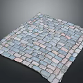 Colorful Natural Stone Mosaic Floor Tiles Composed Of Small Mixed Color Pieces For Decor