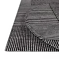 Modern Square Rug With Geometric Stripes And Patchwork Design For Home Decor 3d model