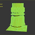 Ornate Carved Decorative Column Pedestal With Lotus Petal Patterns And Layered Structure