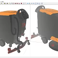 Yellow And Gray Floor Scrubber Appliances For Efficient Commercial Cleaning