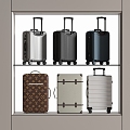 Luggage luggage luggage trolley luggage 3d model