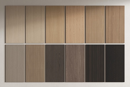 Modern wall panel wood veneer wall panel wall veneer wood veneer background wall 3d model