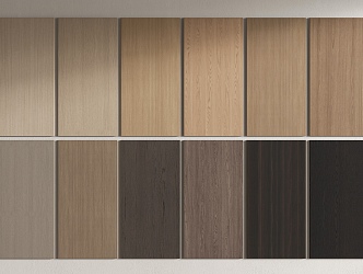 Modern wall panel wood veneer wall panel wall veneer wood veneer background wall 3d model