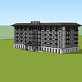 Modern Hospital Building Exterior With Red Cross Sign White Facade And Glass Entrance