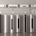 Different Types of Air Conditioner Fans Including Wall Mounted and Floor Standing Units