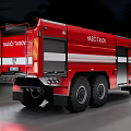 Red And White Six Wheeled Heavy Duty Fire Rescue Utility Vehicle For Emergency Services