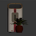 Modern Oxygen Concentrator With Green Potted Plant In Indoor Environment