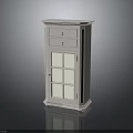 White Storage Cabinet With Two Drawers And Glass Panel Door For Home Living Room Organization